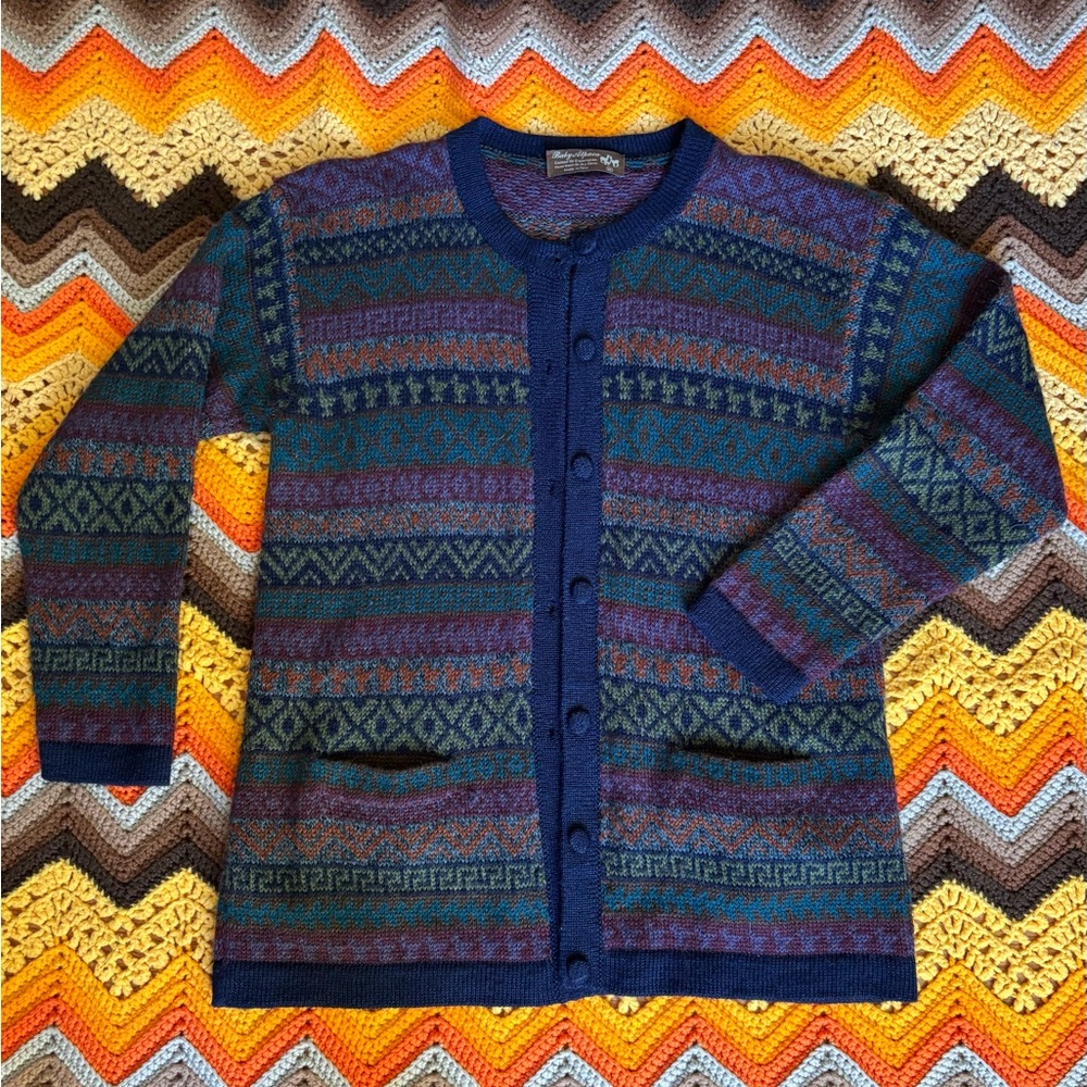Vintage 80s baby alpaca cardigan